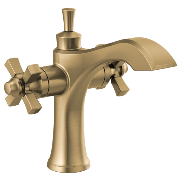 Delta 857-DST Two Handle Single Hole Monoblock Bathroom Faucet