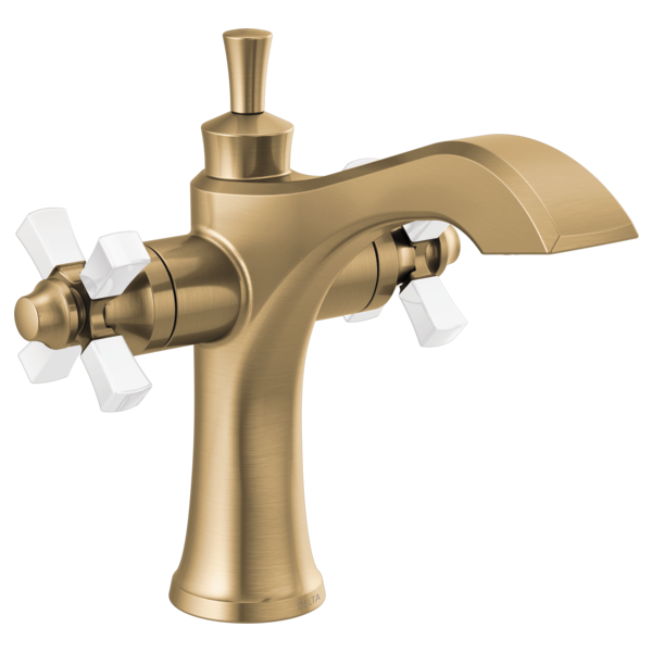 Delta 857-DST Two Handle Single Hole Monoblock Bathroom Faucet