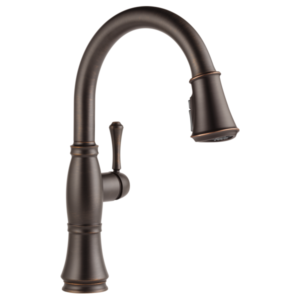 Delta 9197-RB-DST Single Handle Pull-Down Kitchen Faucet with Shield S ...