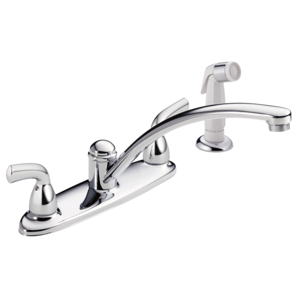 Delta B2410LF Two Handle Kitchen Faucet with Spray