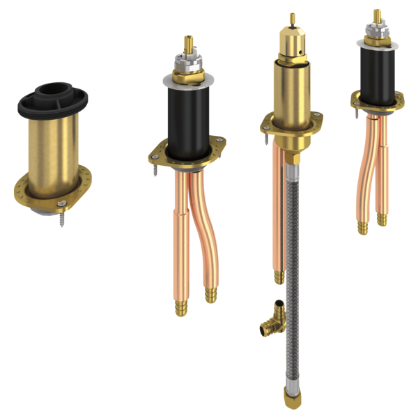 Delta R4707-PX Two Handle Flexible Mount with Hand Shower - PEX Crimp