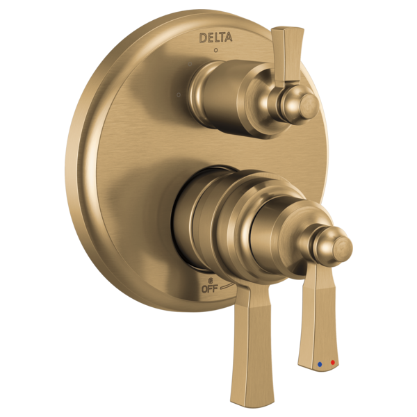 Delta T27856 Traditional 2-Handle Monitor 17 Series Valve Trim with 3 Setting Diverter