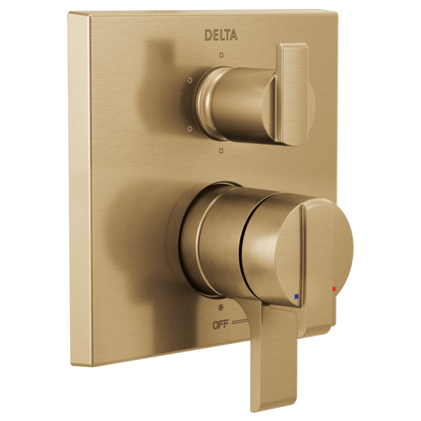 Delta T27967 Angular Modern Monitor 17 Series Valve Trim with 6-Setting Integrated Diverter