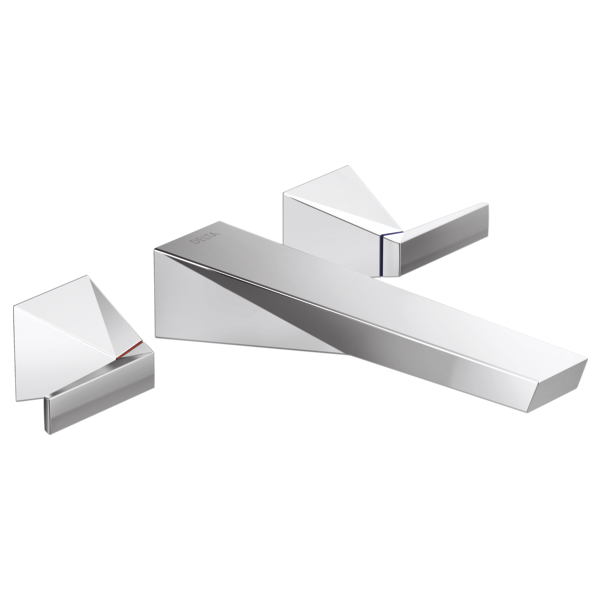Delta T3543LF-PR-WL Two Handle Wall Mount Bathroom Faucet Trim