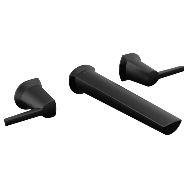 Delta T3571LF-BLWL Two Handle Wall Mount Bathroom Faucet