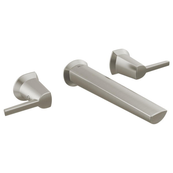 Delta T3571LF-PR-WL Two Handle Wall Mount Bathroom Faucet