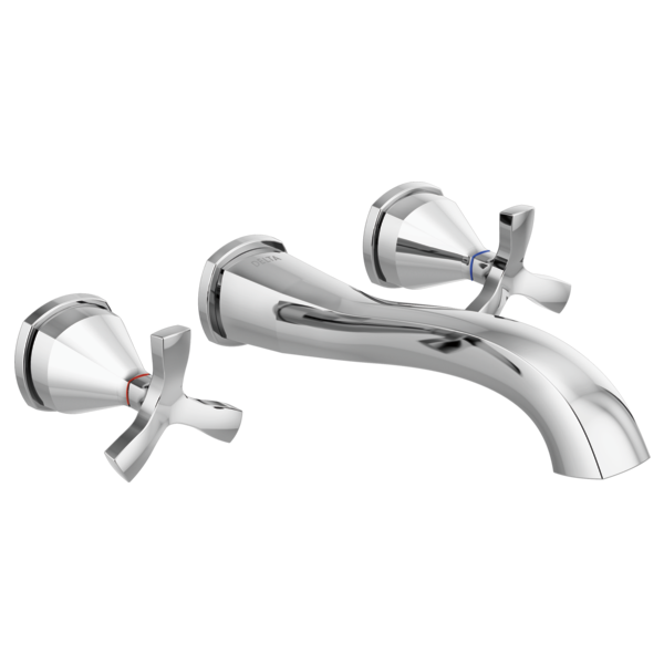 Delta T35766LF-PR-WL Two Handle Wall Mount Bathroom Faucet Trim