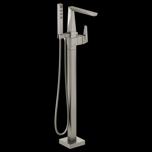 Delta T4743-PR-FL Single Handle Floor Mount Tub Filler Trim