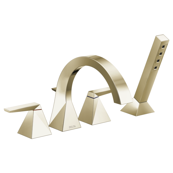 Delta T4746 Two-Handle Roman Tub Trim with Hand Shower