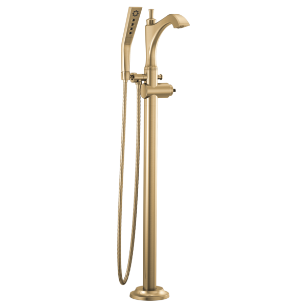 Delta T4756-LHP-FL Single Handle Floor Mount Tub Filler Trim - Less Handle