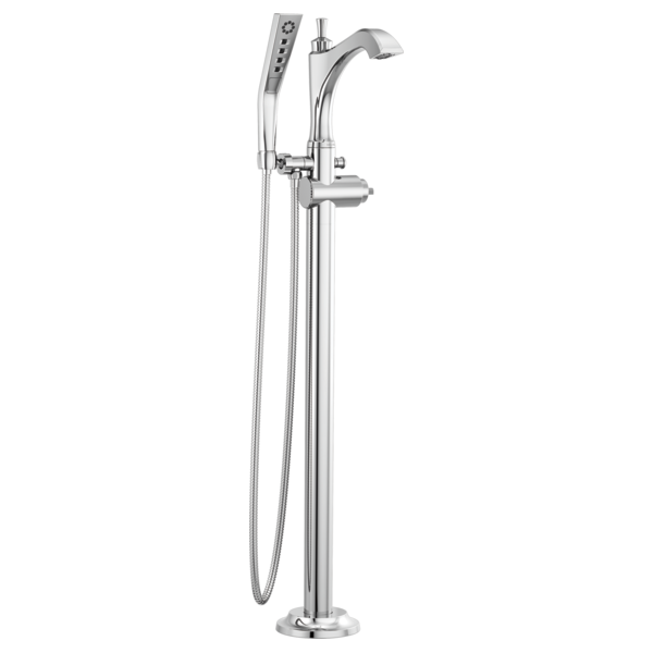 Delta T4756-LHP-FL Single Handle Floor Mount Tub Filler Trim - Less Handle