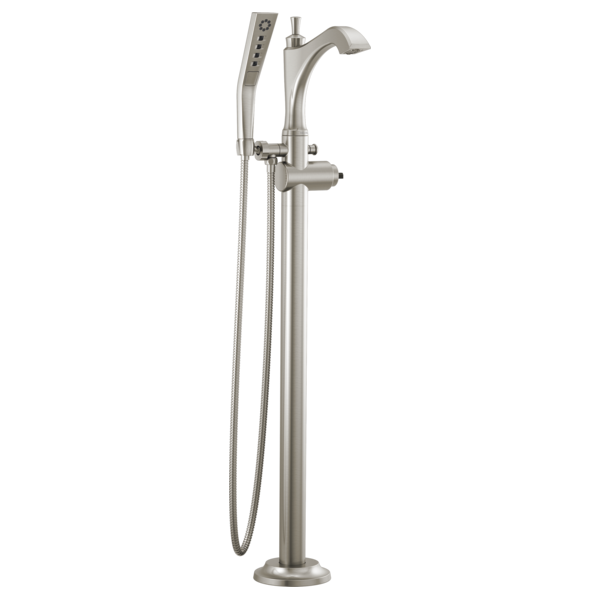 Delta T4756-LHP-FL Single Handle Floor Mount Tub Filler Trim - Less Handle