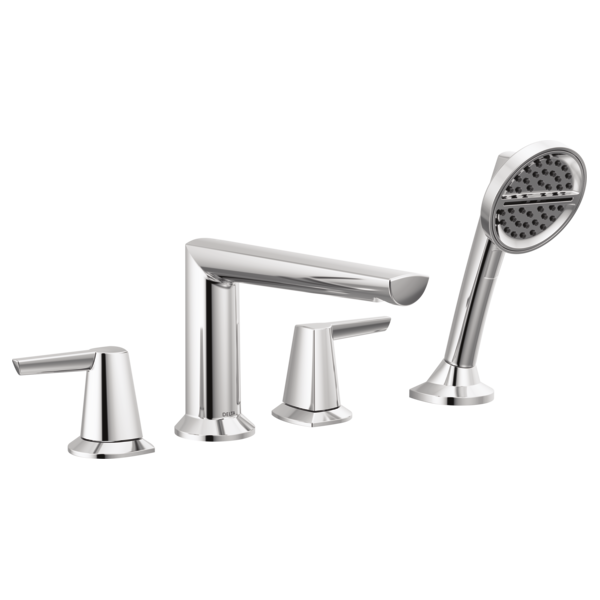 Delta T4771 4-Hole Roman Tub Trim with Hand Shower