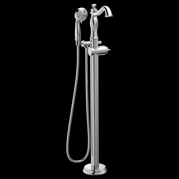 Delta T4797-FL-LHP Single Handle Floor Mount Tub Filler Trim with Hand Shower - Less Handle
