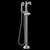 Delta T4797-FL-LHP Single Handle Floor Mount Tub Filler Trim with Hand Shower - Less Handle
