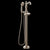 Delta T4797-FL-LHP Single Handle Floor Mount Tub Filler Trim with Hand Shower - Less Handle
