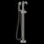 Delta T4797-FL-LHP Single Handle Floor Mount Tub Filler Trim with Hand Shower - Less Handle