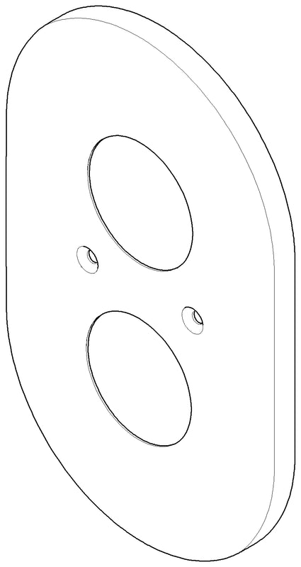 Dornbracht 091102058-06 Escutcheon For Thermostat With Volume Control 245 X 145 X 9 Mm - Brushed Platinum