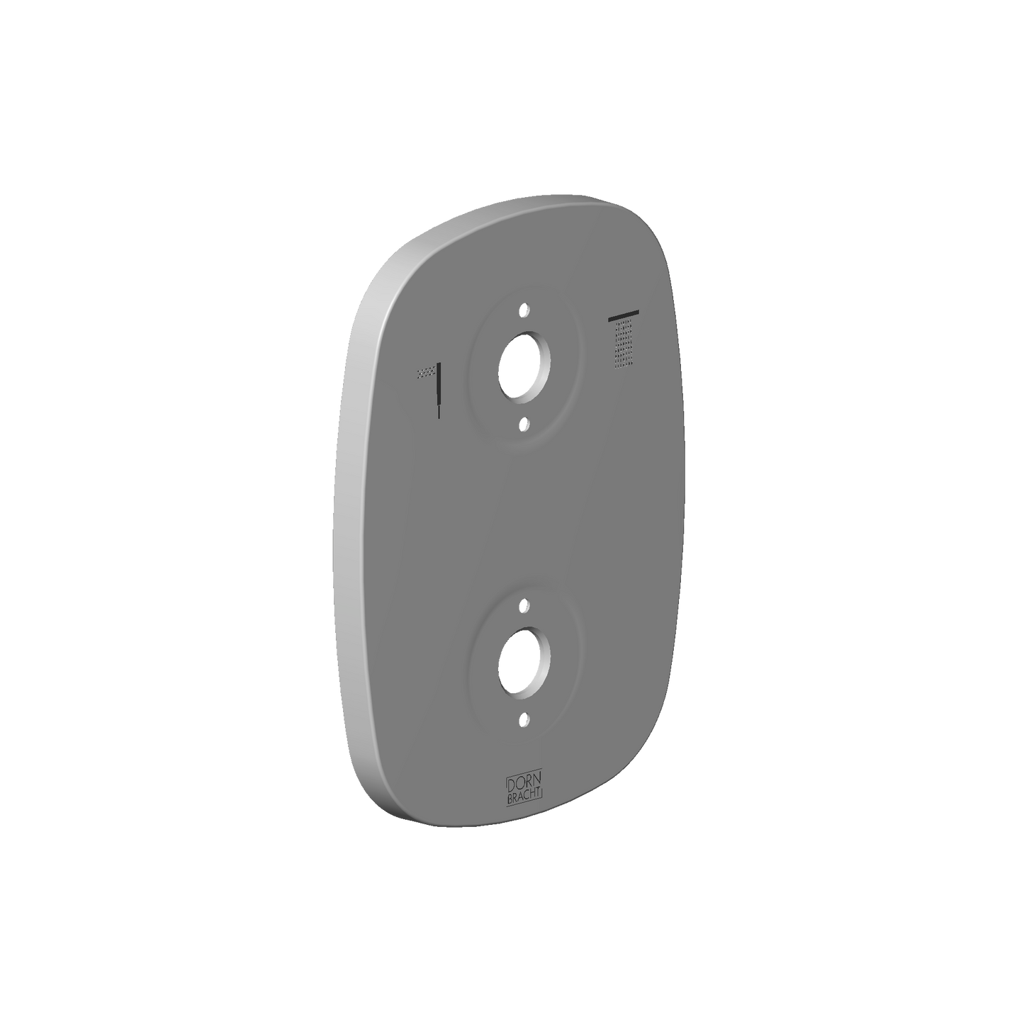 Dornbracht 091102228-00 Escutcheon With Symbols 105 X144 X 10 Mm - Chrome