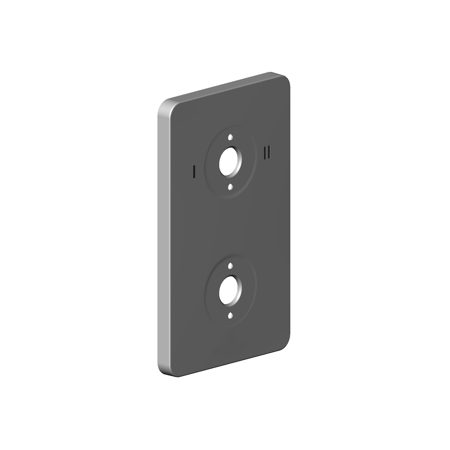 Dornbracht 091102265-00 Escutcheon With Symbols Us V&B Logo 90 X150 X 9 Mm - Chrome