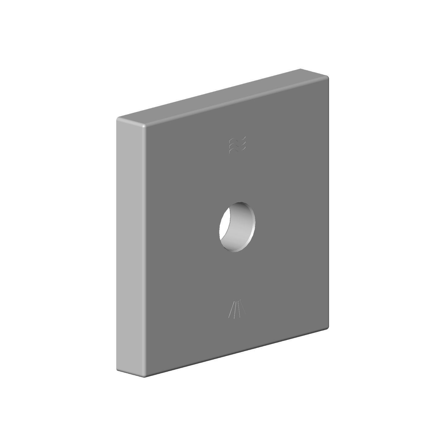 Dornbracht 092798013 Escutcheon With Symbols 60 X 60 X 9 X Ø 11,1 MM