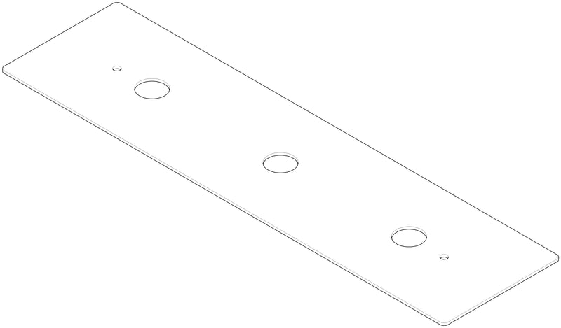 Dornbracht 092801013-47 Escutcheon For Mounting Frame Three-Hole Vertical Assembly 150 X 570 X 3 Mm - Champagne (22Kt Gold)