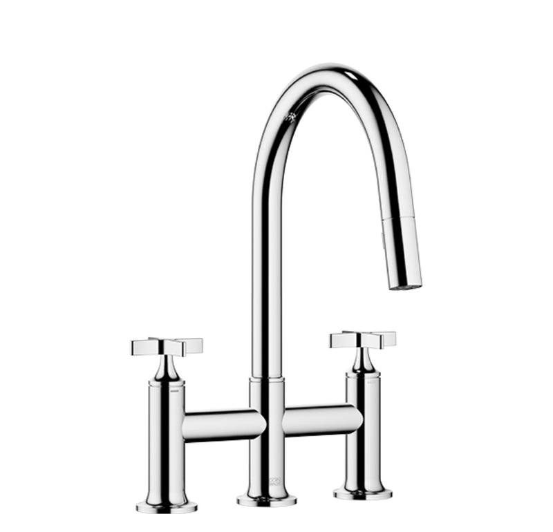 Dornbracht 19875809 Vaia Three-Hole Bridge Mixer Pull-Down With Spray Function - Parent