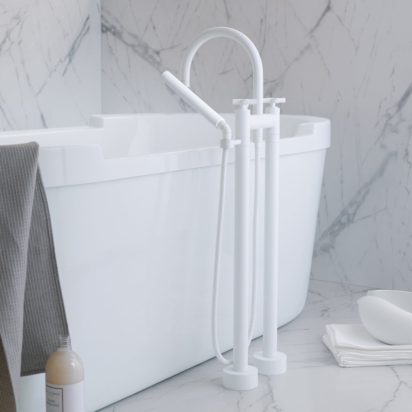 Dornbracht 25943892 Tara Two-Hole Tub Mixer For Freestanding Installation With Hand Shower Set - Parent