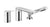 Dornbracht 27412845 Lissé Three-Hole Single-Lever Tub Mixer For Deck-Mounted Tub Installation