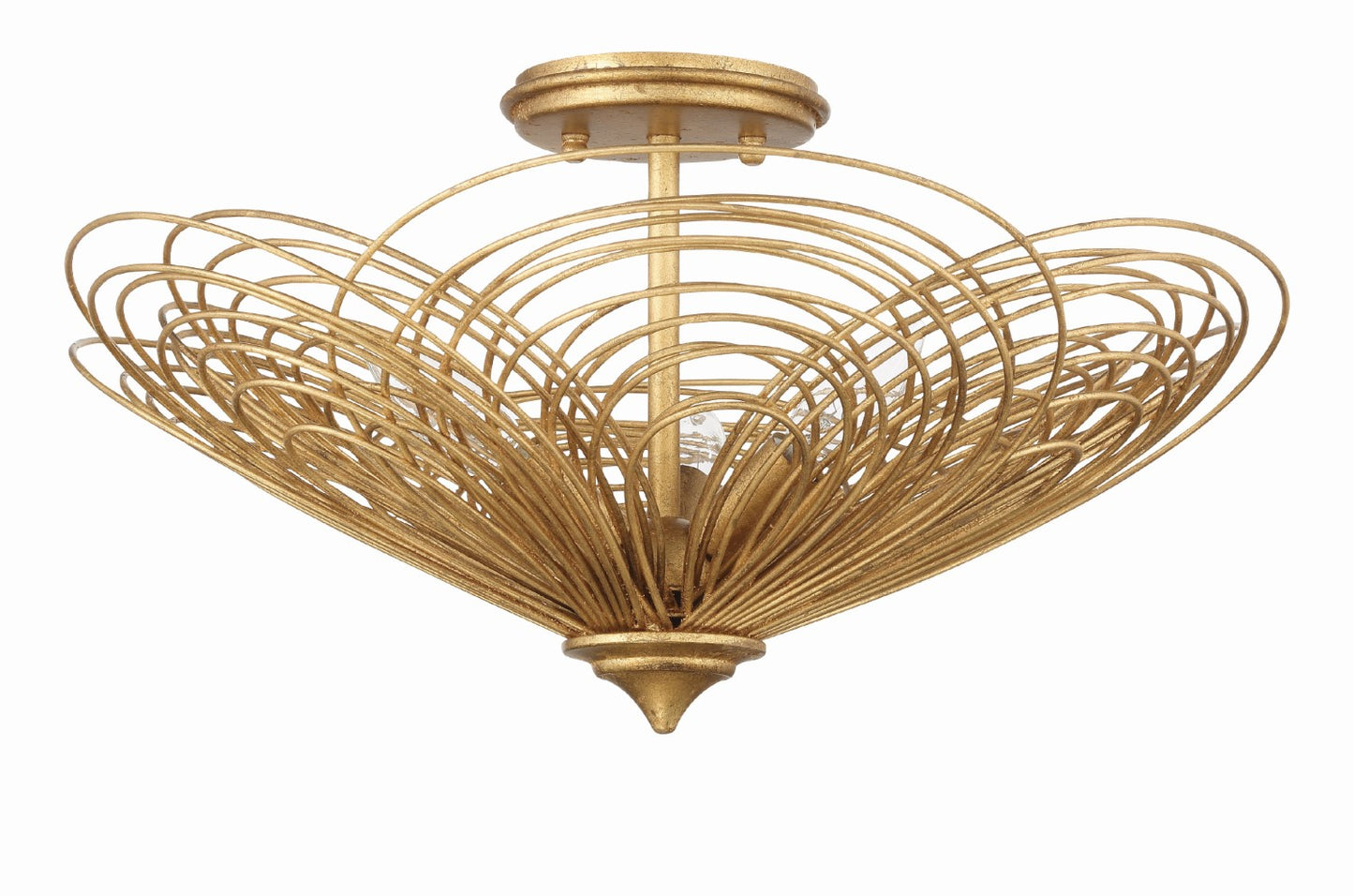 Crystorama DOR-B7703-RG Doral 3 Light Ceiling Mount - Renaissance Gold