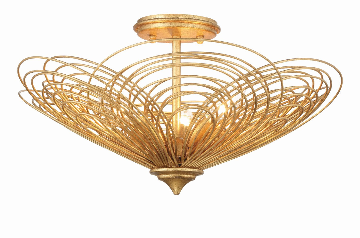 Crystorama DOR-B7703-RG Doral 3 Light Ceiling Mount - Renaissance Gold