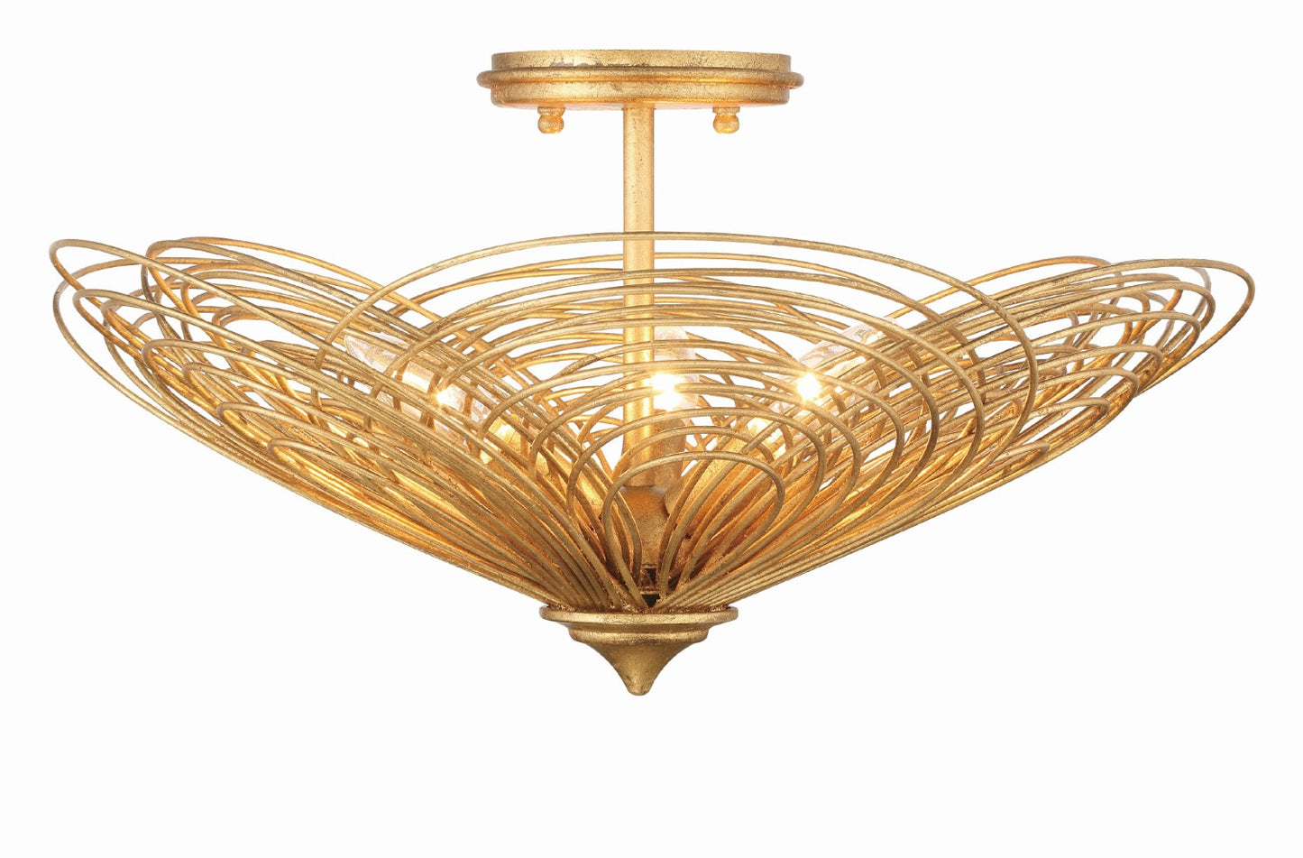 Crystorama DOR-B7703-RG Doral 3 Light Ceiling Mount - Renaissance Gold
