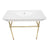 Barclay 963WH Opulence Console 39 - 1/2 Rectangle Bowl 1 - Hole