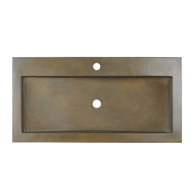 Barclay 5-325C Gentry Rect Above Counter With 1 Faucet Hole