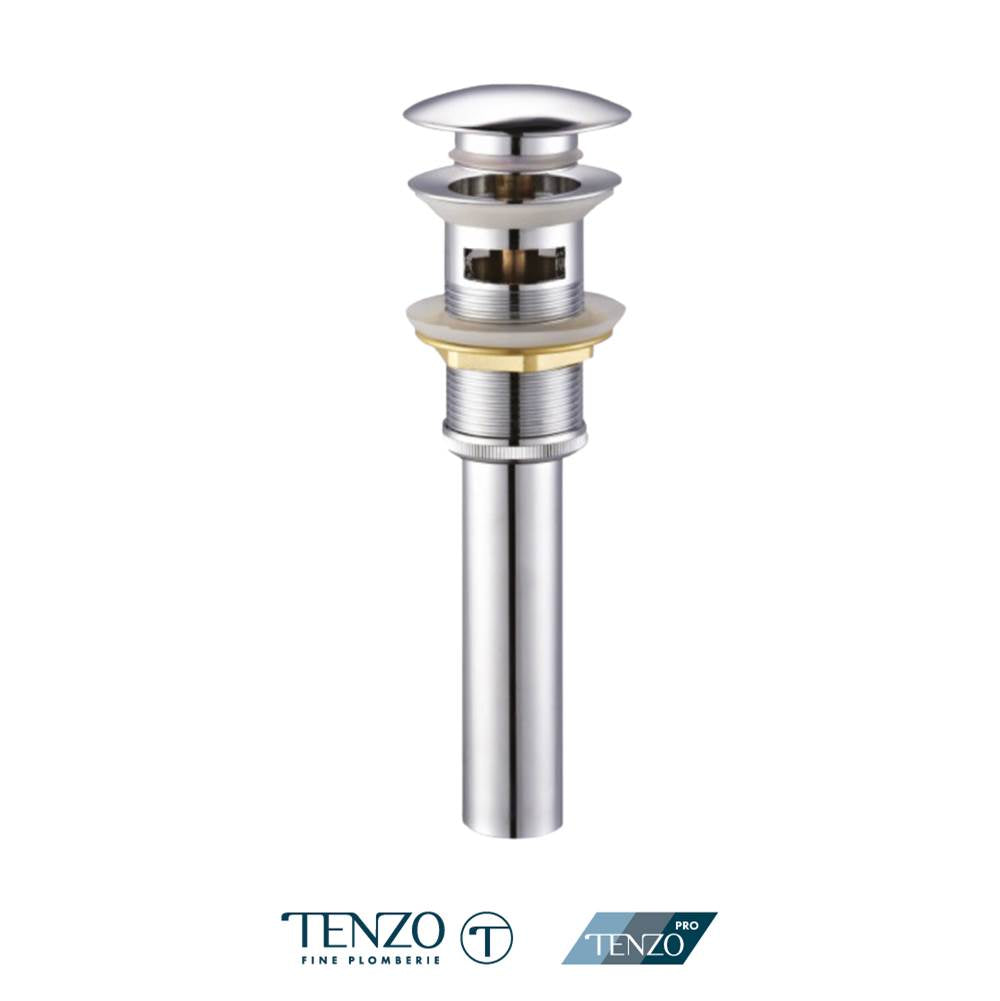 Tenzo DR-OF-01 Push Pop-Up Drain With Oveflow Round