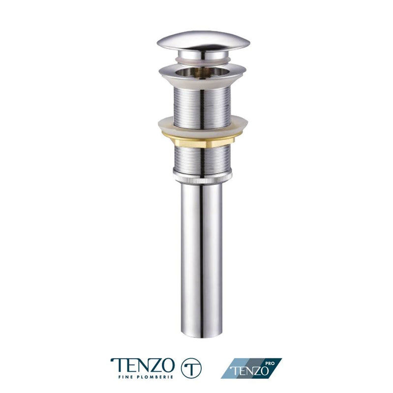 Tenzo DR-WOF-01 Push Pop-Up Drain Without Oveflow Round