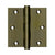 Deltana DSB35R 3-1/2 x 3-1/2 Square Hinge, Residential