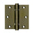 Deltana S35BBUR 3-1/2 x 3-1/2 Square Hinge, Ball Bearing