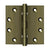 Deltana DSB45B 4-1/2 x 4-1/2 Square Hinges, Ball Bearings