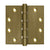 Deltana DSB45NB 4-1/2 x 4-1/2 Square Hinges, Ball Bearings