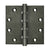 Deltana DSB45NB 4-1/2 x 4-1/2 Square Hinges, Ball Bearings