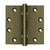 Deltana DSB45NB 4-1/2 x 4-1/2 Square Hinges, Ball Bearings