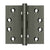 Deltana DSB4B 4 x 4 Square Hinges, Ball Bearings