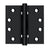 Deltana DSB4B 4 x 4 Square Hinges, Ball Bearings
