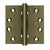 Deltana DSB4B 4 x 4 Square Hinges, Ball Bearings