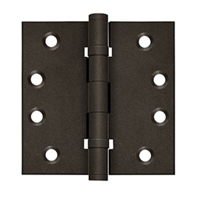 Deltana DSB4NB 4 x 4 Square Hinges, Ball Bearings