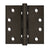 Deltana DSB4NB 4 x 4 Square Hinges, Ball Bearings
