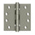 Deltana DSB4NB 4 x 4 Square Hinges, Ball Bearings