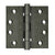 Deltana DSB4NB 4 x 4 Square Hinges, Ball Bearings