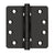 Deltana DSB4R4NB 4 x 4 x 1/4 Radius Hinges, Ball Bearings, NRP, Solid Brass - Parent